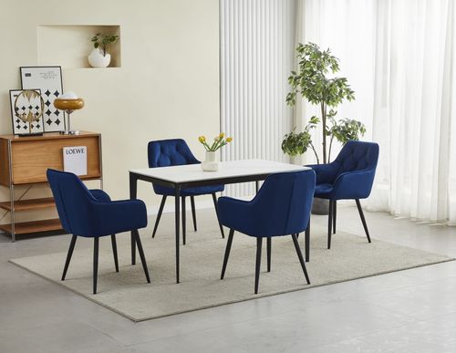 Krzesło JORK - granat aksamit / nogi czarne x 1 na Arena.pl