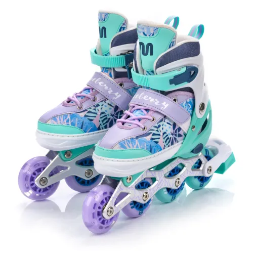 Rolki Regulowane Meteor 4w1 Blueberry LED 30-33 na Arena.pl