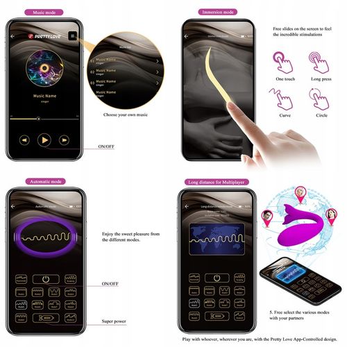 MASAŻER ŁECHTACZKI dla par i WIBRATOR DAMSKI Z APLIKACJĄ zdalnie STEROWANY na Arena.pl