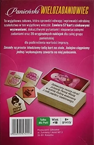 ZESTAW ZADAŃ PANIEŃSKI WIELOZADANIOWIEC GRA 57KART na Arena.pl