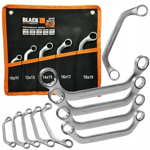 Klucze oczkowe Wygięte TYP C 10-19 Do alternatora Rozrusznika CRV BLACK na Arena.pl