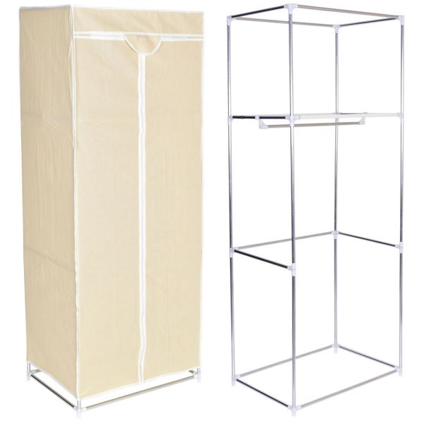 Szafa tekstylna z półką Fela - beż zdjęcie 1