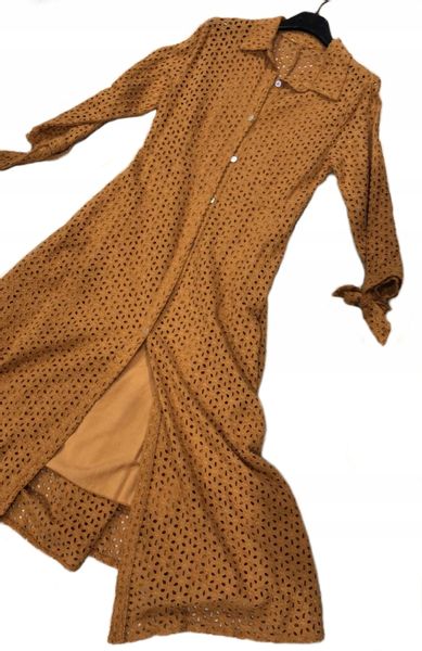 SUKIENKA AŻURKOWA karmel toffi uni zdjęcie 1