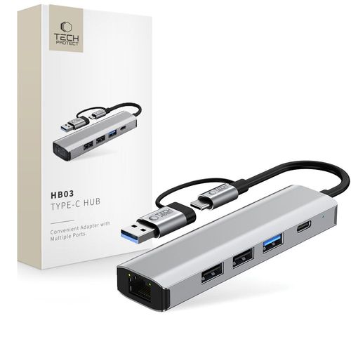 Hub USB Tech-Protect HB03 5w1 Adapter USB-C i USB-A DO PC na Arena.pl