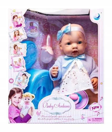 Lalka bobas z zestawem akcesoriów - pije i siusia na Arena.pl