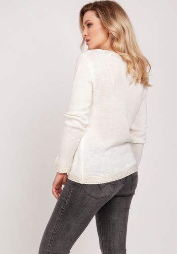 Sweter Damski Model SWE216 White - MKM Biały L na Arena.pl