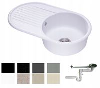 ZLEW ZLEWOZMYWAK GRANIT 8 kolorów 76x44 + SYFON