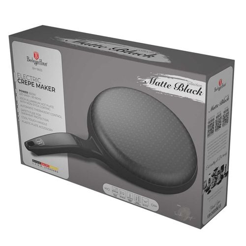 patelnia elektryczna do naleśników 20cm berlinger haus bh-9655 matte black na Arena.pl