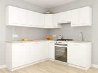 Meble kuchenne Monako Narożne Białe BLAT