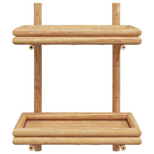 Półka ścienna z półką Brązowy 45 x 26 x 60 cm Bambus na Arena.pl
