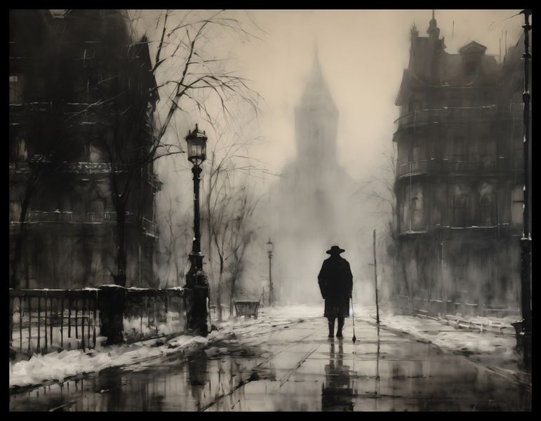 Plakat 65x50cm Mgła nad Londynem zdjęcie 2