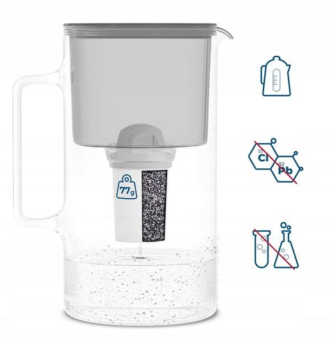 Dzbanek filtrujący szklany Wessper D2 Borosilicate 3l + filtr na Arena.pl