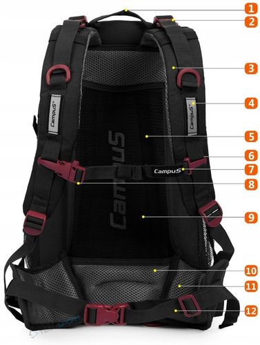 PLECAK TREKKINGOWY CAMPUS HORTON 45L CZERWONY na Arena.pl