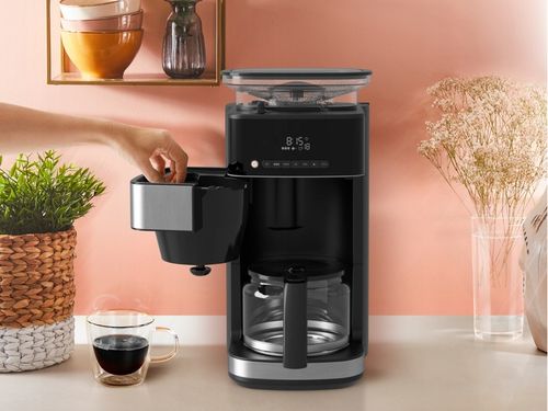 Ekspres przelewowy z wbudowanym młynkiem żarnowo-stalowy KRUPS KM8328 na Arena.pl