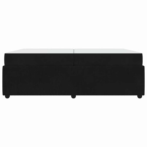 Rama łóżka z materacem z materacem Czarny 200 x 200 cm Aksamit na Arena.pl