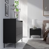 Zestaw mebli do sypialni Liam Czarny