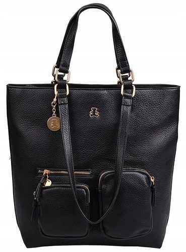 LuluCastagnette Klasyczna TOREBKA damska A4 Na ramię Do ręki Miś CZARNA na Arena.pl