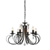 Świecznikowy żyrandol pałacowy Novia nad stół crystal czarny