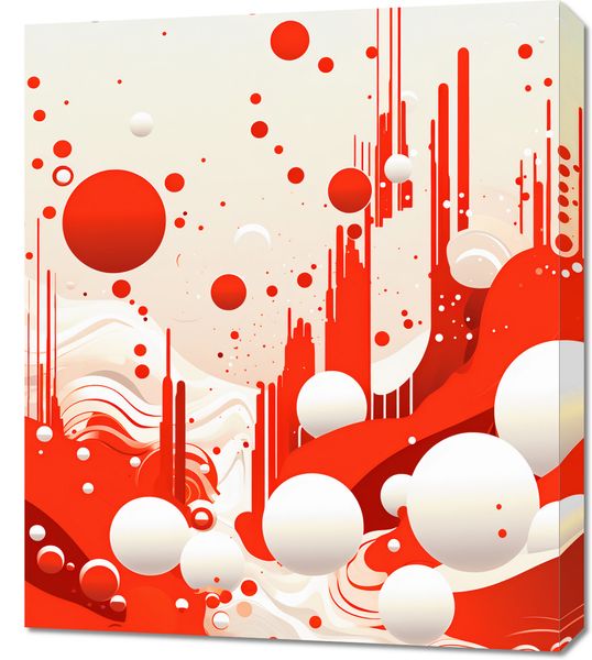 Obraz 60x70cm Krwiście Czerwone Wibracje zdjęcie 1