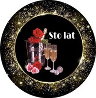 Opłatek na tort Szampan Whisky Drink Kwiaty Balony Okazjonalny 18 30 40 50