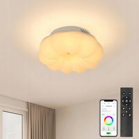 LAMPA SUFITOWA LED 40W NOWOCZESNY ŻYRANDOL CHMURKA ŚCIEMNIANIA Z PILOTEM