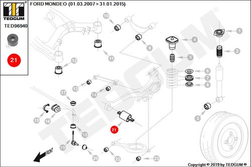 FORD MONDEO ŁOŻYSKO ŚRUBY ŚCIĄGACZA TULEI IV BA7 na Arena.pl