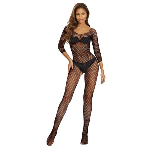 Siateczkowy kombinezon Bodystocking 2048 SoftLine otwarty krok One Size na Arena.pl