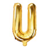 Foliowy Balon Litera U Urodziny Rocznica Złoty 40 cm