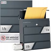 Duża Skrzynka Na Listy Z Numerem Domu Antracyt Wyżłobiony Numer Domu