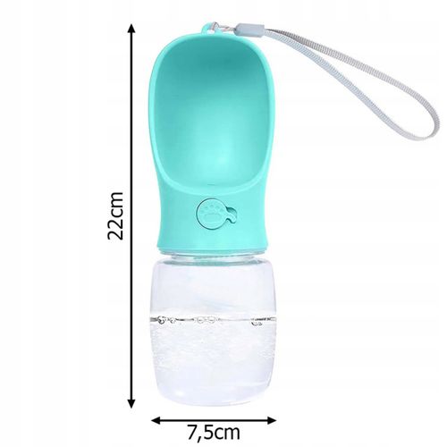 BUTELKA TURYSTYCZNA DLA PSA NA SPACER POIDŁO PRZENOŚNA MISKA NA WODĘ 380ML na Arena.pl