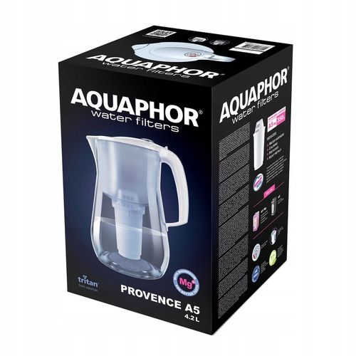 Dzbanek Filtrujący do Wody Aquaphor Provence 4,2L Duży + 3 Wkłady A5 Magnez na Arena.pl