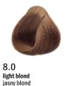 Allwaves Cream Color farba do włosów, koloryzacja trwała, 100 ml 8.0 jasny blond