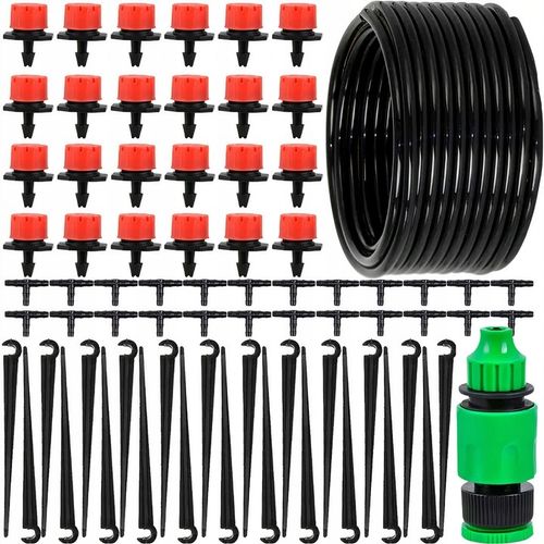 ZESTAW DO NAWADNIANIA KROPELKOWEGO SYSTEM DO KWIATKÓW ROŚLIN 25m + 24dysze na Arena.pl