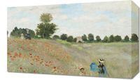 Obraz 50x30cm The Poppy Field near Argenteuil, Monet Vintage
