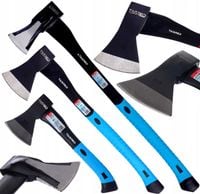 Zestaw 3 siekier rękojeść Fiberglass toporek uniwersalna rozłupująca