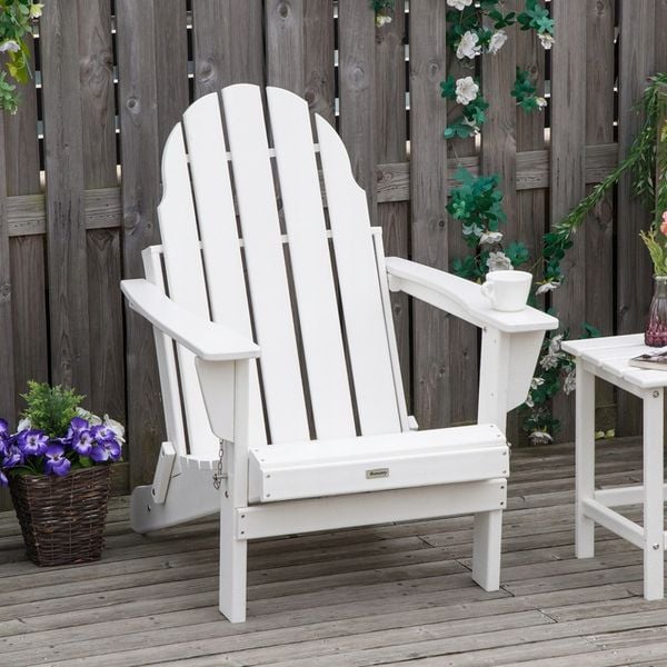 Adirondack-Gartenstuhl Weiß zdjęcie 4