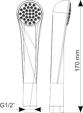 Rączka natrysku Dafi - chrom 1/2" zdjęcie 2