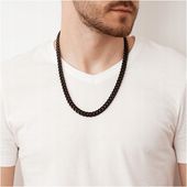 Łańcuszek MĘSKI stal chirurgiczna PANCERKA czarny BLINGART