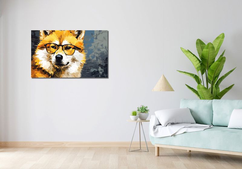 Obraz 100x60cm Intelektualny Psiak zdjęcie 2