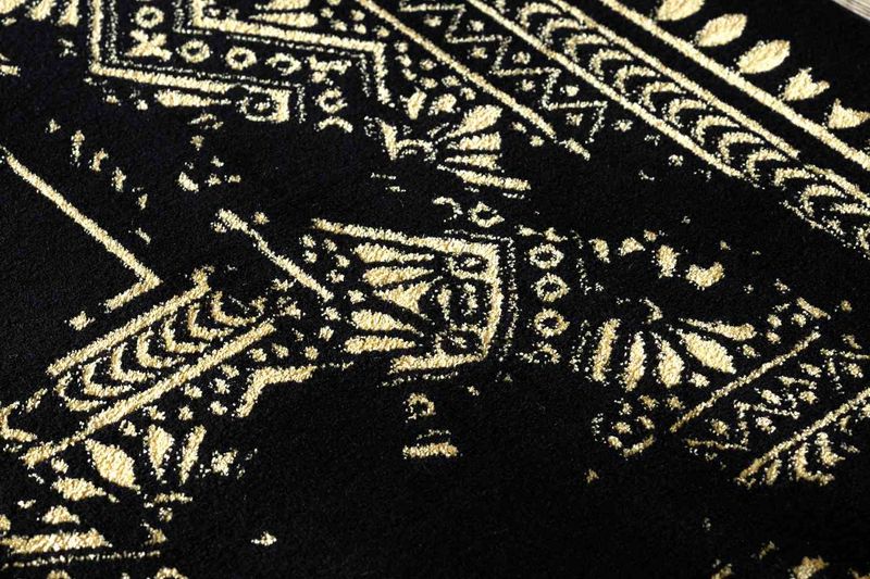 RUG/LU/MOSSE/FRAME2/BLACK+GOLD/80x300 zdjęcie 3