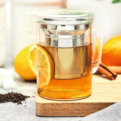 KUBEK z ZAPARZACZEM Nierdzewny z Uchem SZKLANY Konighoffer Cortese 350 ml na Arena.pl