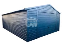 Garaż blaszany 5x7 Brama  Antracyt  Dach dwuspadowy GP103