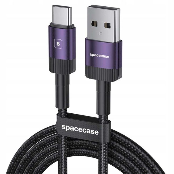 Spacecase Usb-C Cable 1M 3A Purple zdjęcie 2