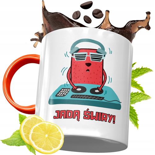 Kubek Pomarańczowy Dla Dja Prezent Z Nadrukiem Ze Zdjęciem na Arena.pl