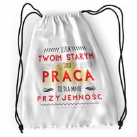 Plecak Dla Twojego Starego Sportowy Szkolny Worek Z Nadrukiem Ze Zdjęciem