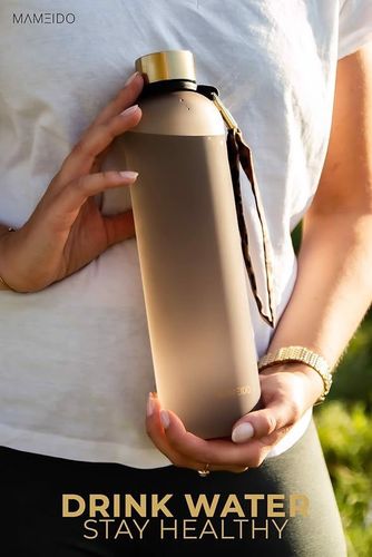 Butelka na Wodę z Tritanu z Miarką 1L Brąz na Arena.pl