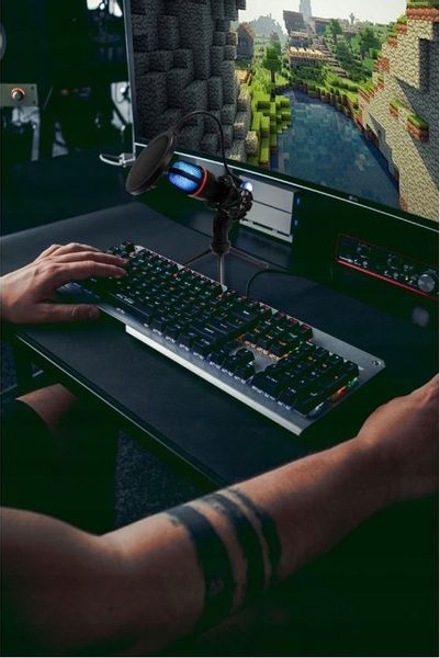 MIKROFON DO KOMPUTERA POJEMNOŚCIOWY GAMINGOWY STUDYJNY KARAOKE FILTR USB zdjęcie 2