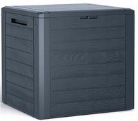 SKRZYNIA OGRODOWA 140L DO OGRODU DUŻA SKRZYNIA ZAMYKANA SZARY ANTRACYT