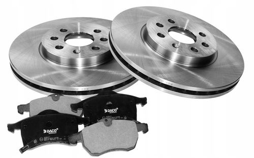 Tarcze x2 + klocki PRZÓD ASTRA H COMBO MERIVA 4 śruby na Arena.pl