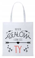 Dla Dziewczyny Żony Torba Eco Biała Shopper Z Nadrukiem Ze Zdjęciem